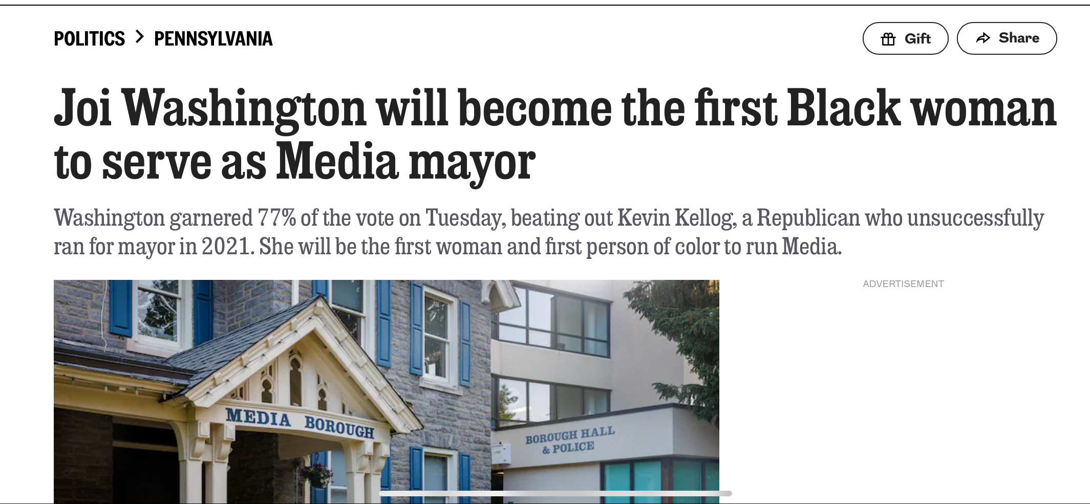 Joi Washington will Become the Fist Black Woman to Serve as Media Mayor