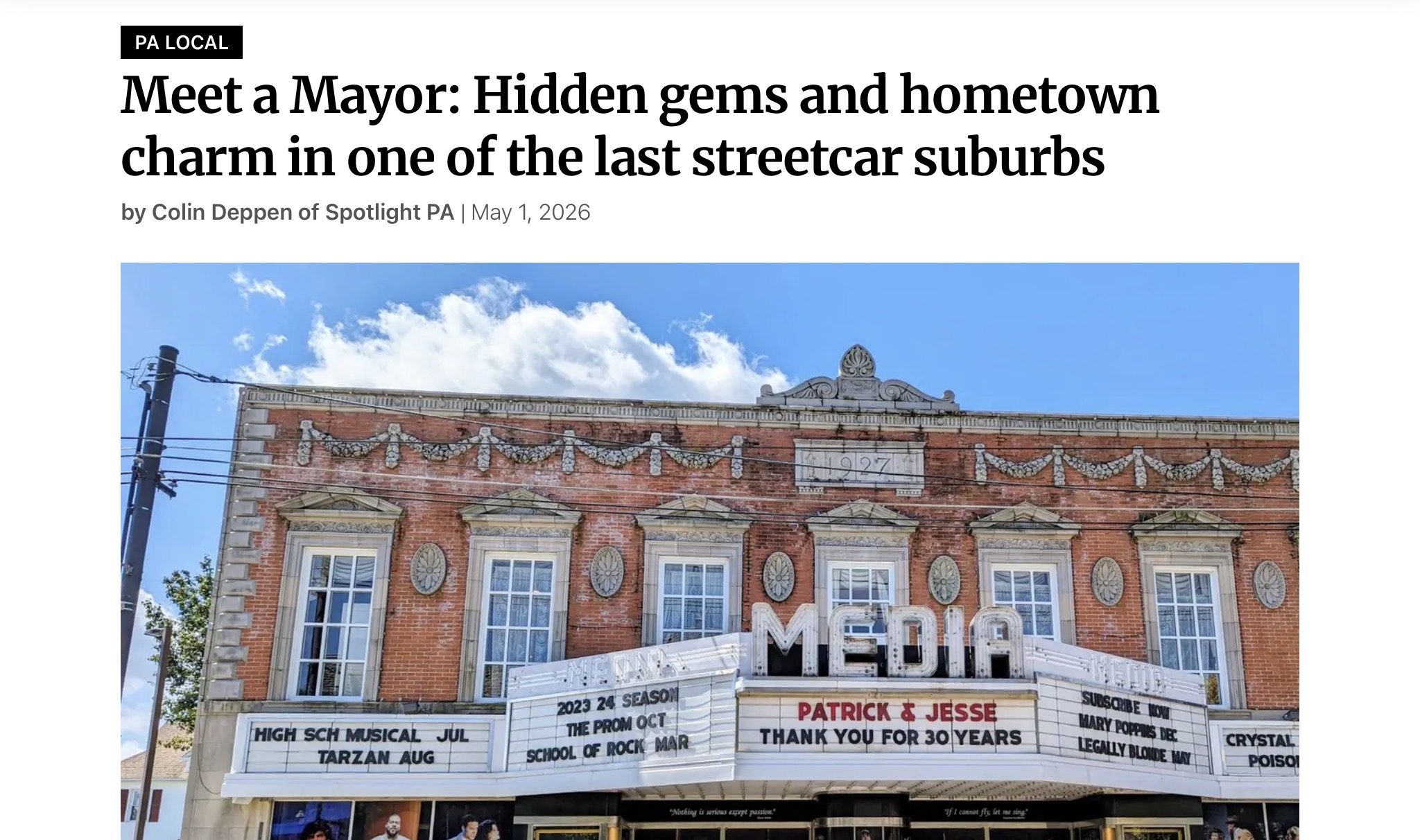 Spotlight PA: Meet a Mayor: Hidden gems and hometown charm in one of the last streetcar suburbs